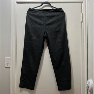 Gray tweed ladies pants straight leg elastic waist never been worn